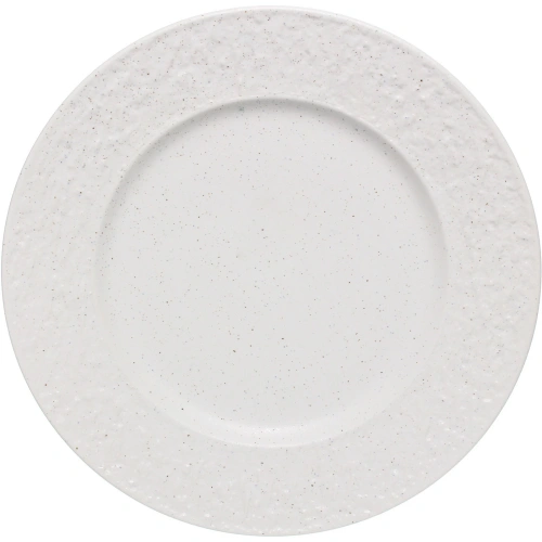 Тарелка керамическая обеденная "Perfetto" 27см фактурный узор, белая