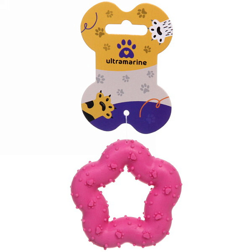 Игрушка для собаки "Bubble gum-Морская звезда" 7,5см цвет розовый Ultramarine