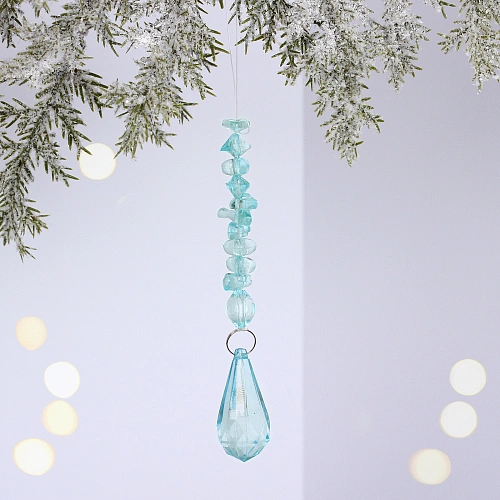 Подвеска "Изящный камень" 13 см, Голубой
