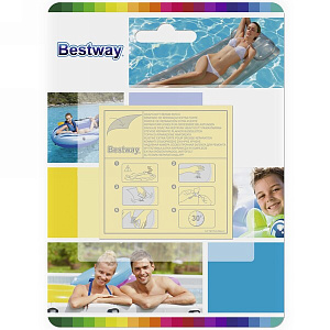 Ремкомплект: 10 самоклеящихся заплаток из ПВХ повышенной плотности 42,3 кв.см Bestway (62068)