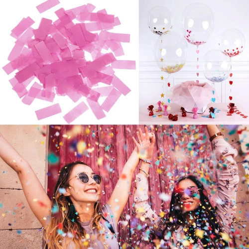 Конфетти "Прямоугольники розовые" 18 г, бумага