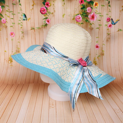 Шляпа женская с широкими полями TiraMiSu- Ассоль, микс 6 цветов, р58, ширина полей 10 см_3