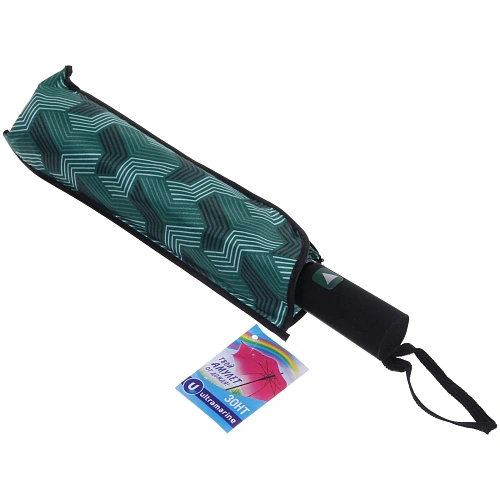 Зонт женский полуавтомат Витраж, микс 6 цветов, 8 спиц, d-100см, длина в слож виде 30см_21