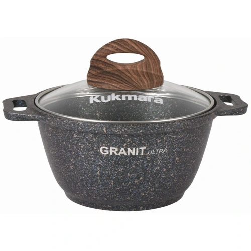Кастрюля 1л "Granit ultra"(blue) со стеклянной крышкой кгг12а