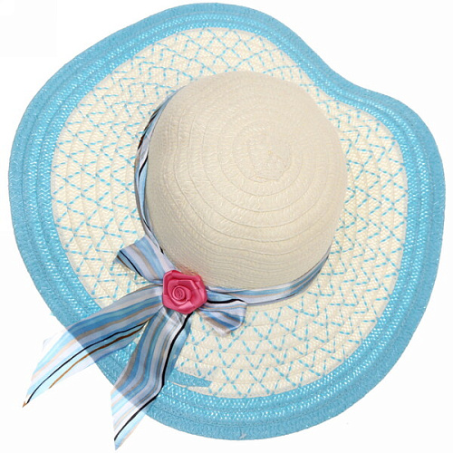 Шляпа женская с широкими полями TiraMiSu- Ассоль, микс 6 цветов, р58, ширина полей 10 см_26