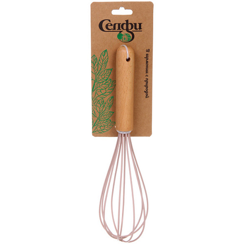 Венчик силиконовый "CooKstyle" розовый 24*6см