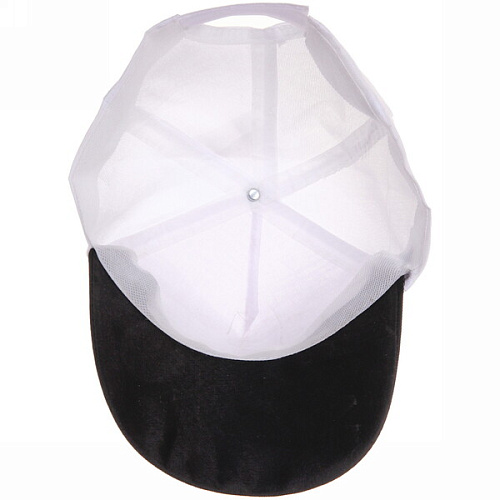 Бейсболка двухцветная Summer collection, цвет белый с черным, р58_12