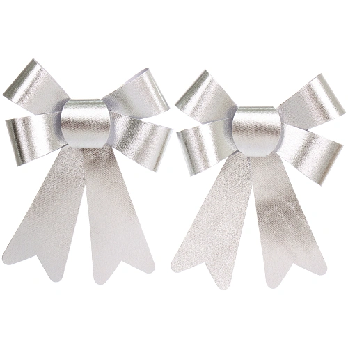 Бант на ёлку Сказочные блики (набор 2 шт), Серебро_7