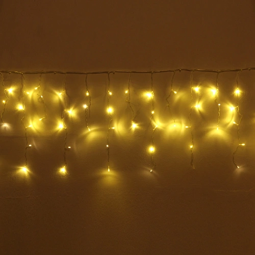 Гирлянда для дома БАХРОМА "Мерцание Premium" ш3м* в0,3/0,5 м м 120 ламп LED, прозрачн.провод, 1реж, IP-40, Теплый белый (возможность соединения)