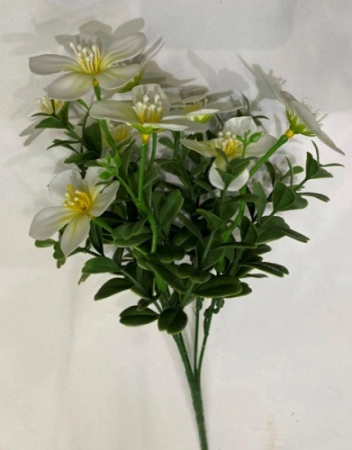 Искусственные цветы "Волшебство лета" 30см Лютики 10 цветков белые