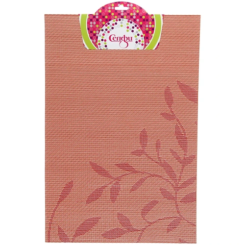 Салфетка на стол 30*45см плетеная, Вьюнок красная