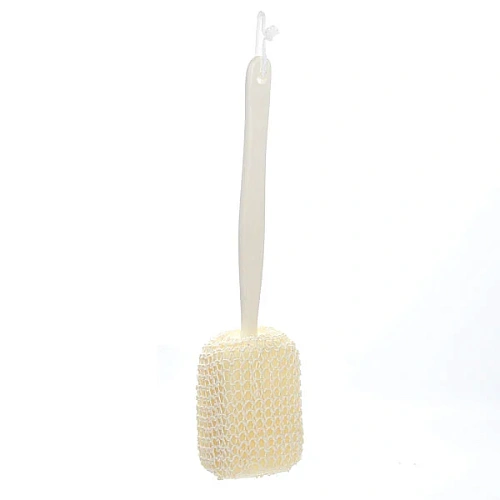 Мочалка массажная "Удовольствие" на деревянной ручке из сизаля Размер мочалки 13*8см, длина ручки 23см. (лейбл)