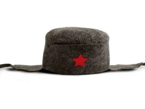 Шапка банная классическая "Ушанка", цвет серый, (без упаковки)  