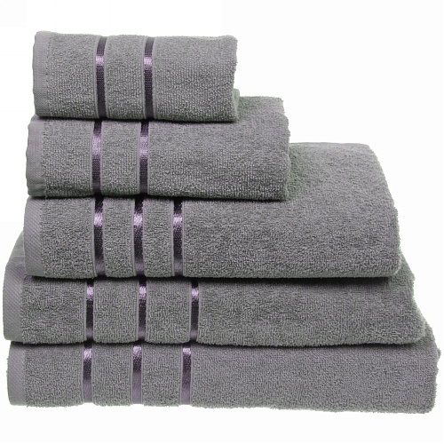 Полотенце махровое 30*60см "LUNA" цвет серый 10330 плотность 360гр/м2