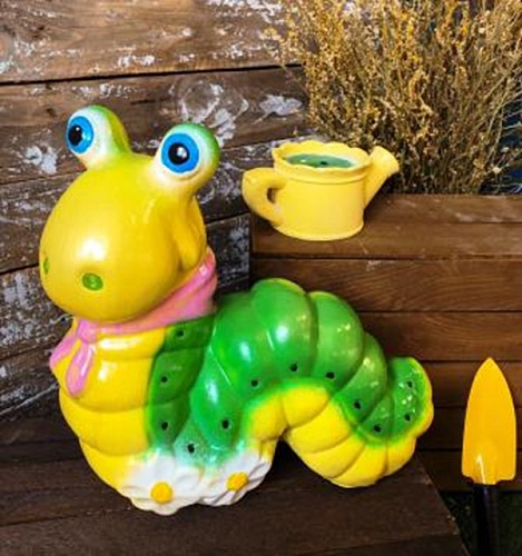 Фигура из гипса "Гусеница" 32см