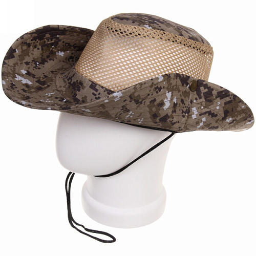 Шляпа мужская с клепками и сеткой Tourist, микс 5 цвтов, 58р, ширина полей 7,5см_19