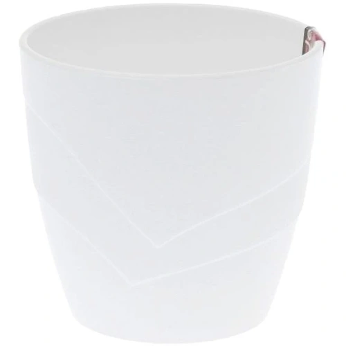 Кашпо для цветов пластиковое 1,2л d-13см"Грация" со вставкой прозрачный