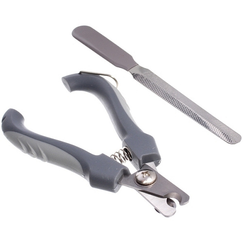 Набор для груминга Ухоженный Бро, когтерез и пилка, цвет серый (блистер U)_10