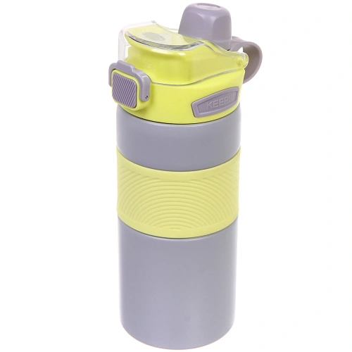 Термос 600мл "Фитнесс", цвет серый 