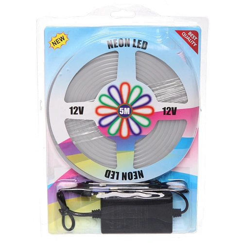 Гирлянда для дома Лента светодиодная NEON 5 м 10мм, 600 ламп LED, 1 реж, степень защиты IP20, Белый_3
