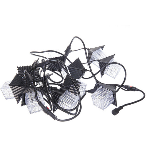 Гирлянда для улицы Домики 5 м 10 ламп LED (8,510 см) чернпров, 1 реж,IP-55 (220 V), Белый_7