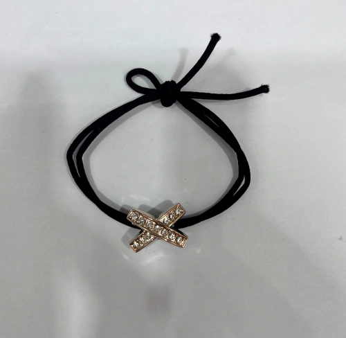 Резинка для волос в наборе 2шт "DesignPRO", цвет черный / золото , 1,7*1,7см