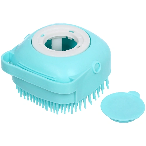 Щетка для вычесывания шерсти и мытья Счастливый хвост!, цвет синий, 84,5см (коробка)_5