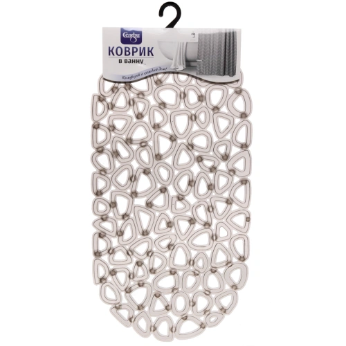 Коврик в ванну 65х35 "Миф" серый