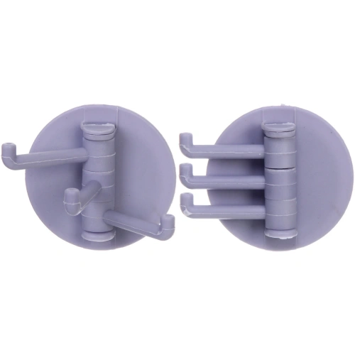 Крючок настенный многофункциональный на липкой основе "ИДЕЯДОМА", цвет сиреневый, нагрузка 1кг/7*6см (пакет с подвесом)