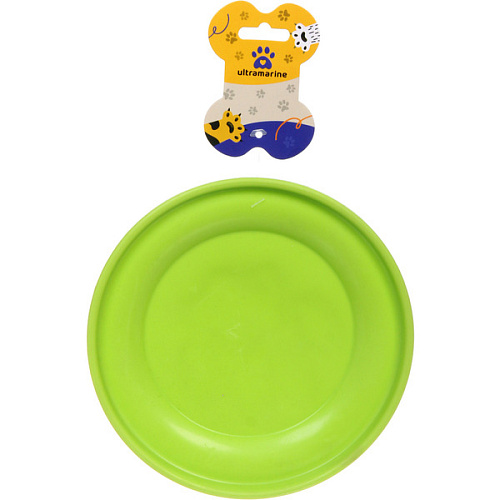 Игрушка резиновая Фрисби, цвет зеленый, 19см (лейбл)_3