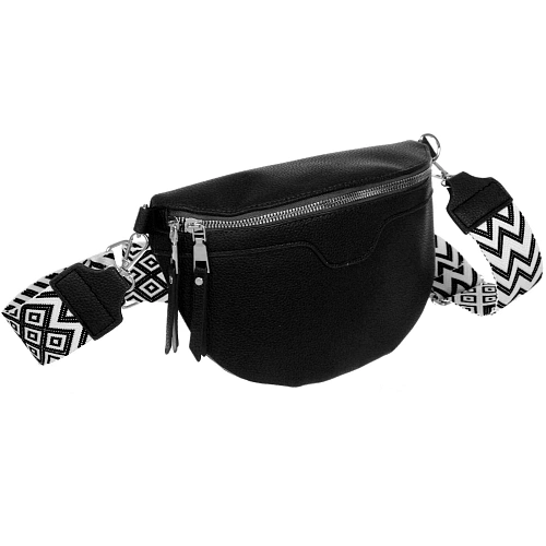 Сумка женская через плечо ИМАНИ, цвет черный, три кармана, 241975см (лейбл Ultramarine)_7