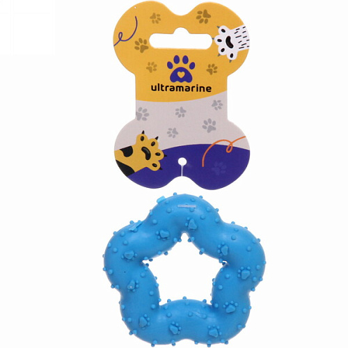 Игрушка для собаки "Bubble gum-Морская звезда" 7,5см цвет голубой Ultramarine