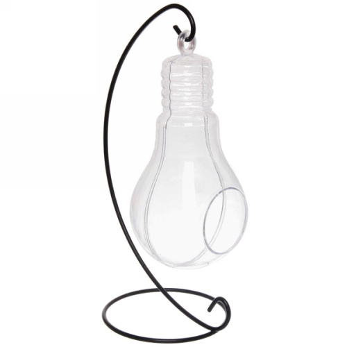 Кашпо подвесное пластиковое "Лампа макси" 28,5*11*12*18см на металлической подставке