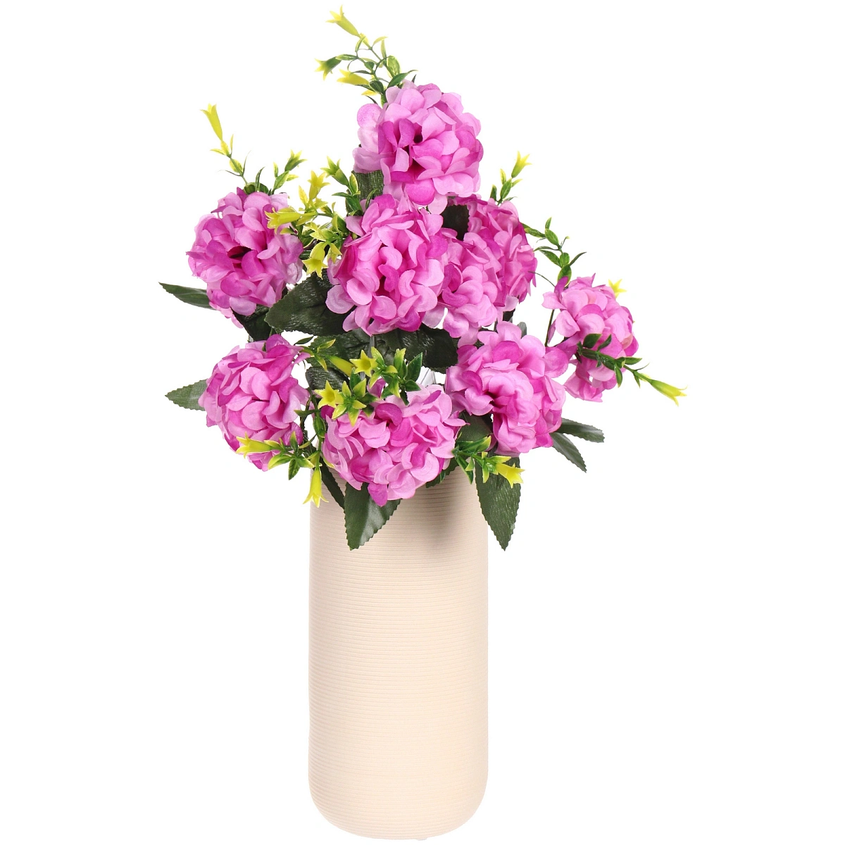 Искусственные цветы "Цветочная мелодия" Гортензии 40см 10 цветков сиреневые