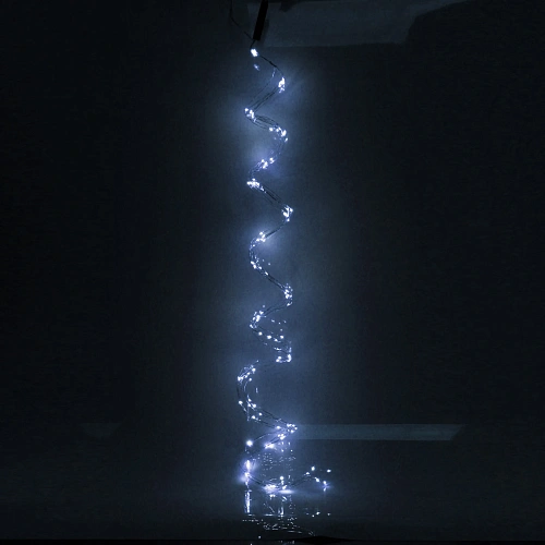 Гирлянда для дома Волшебный хвост 2,0 м, 8 нитей,  160 ламп, Белый (постоянное свечение)_6