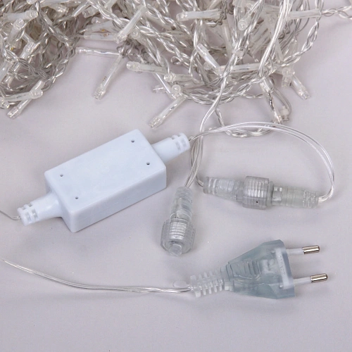 Гирлянда для улицы ЗАНАВЕС Мерцание ш2 в1,5 м 320 ламп LED, прозрачпров,1 реж,IP-54, БелыйТеплый белый мерцает (возможность соединения)_4