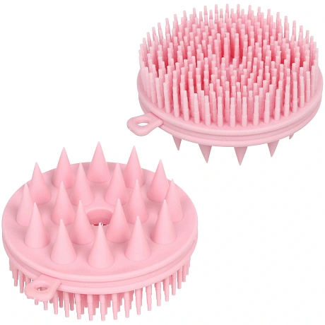 Щетка для вычесывания шерсти двухстороняя "Счастливый хвост!", цвет розовый, 8*4см (коробка)