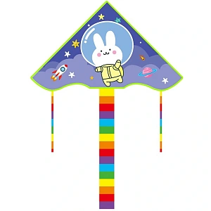 Воздушный змей "КосмоЗайка" 90х50см