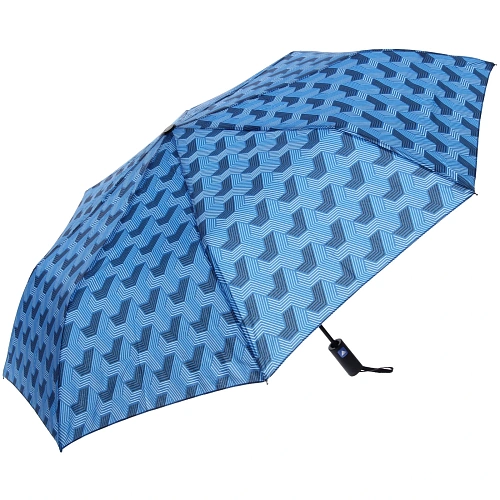 Зонт женский полуавтомат Витраж, микс 6 цветов, 8 спиц, d-100см, длина в слож виде 30см_4