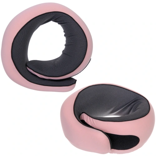 Подушка дорожная "TRIP - Sleep", мемори-эффект, цвет розовый