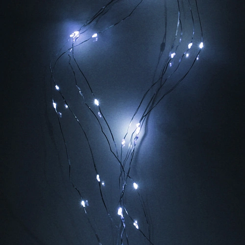 Гирлянда для дома Волшебный хвост 2,0 м, 8 нитей,  160 ламп, Белый (постоянное свечение)_5