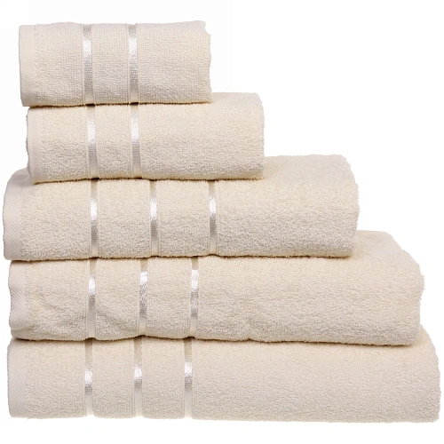 Полотенце махровое 30*30см "LUNA" цвет бежевый 01020 плотность 360гр/м2