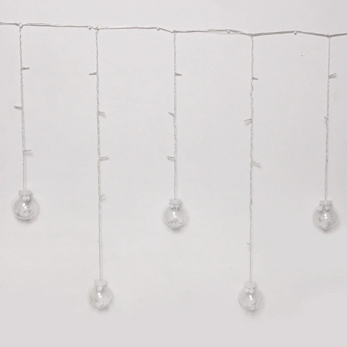 Гирлянда для дома БАХРОМА Снежный шар ш2,5 м в0,60,8м 108 лампы LED, d-8 см, 8 реж IP-20, Белый (возможность соединения)_7