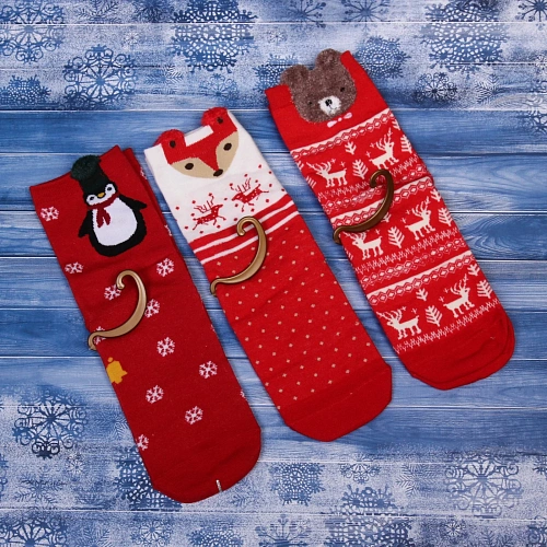 Носки женские Новогодняя сказка , микс 4 цвета, р-р 36-39_10