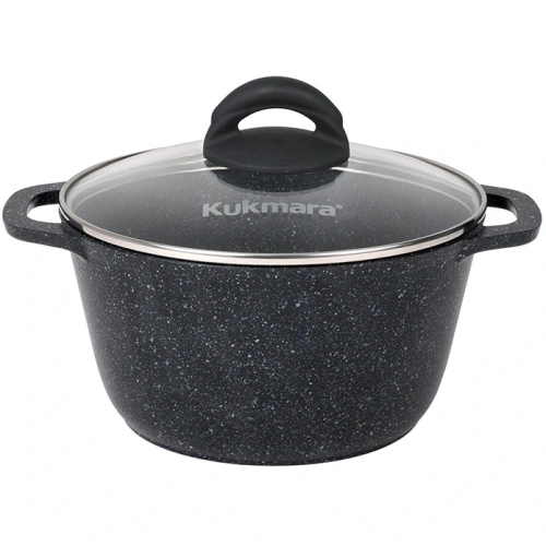 Кастрюля 2,5л "Granit"(black) со стеклянной крышкой кгч25а