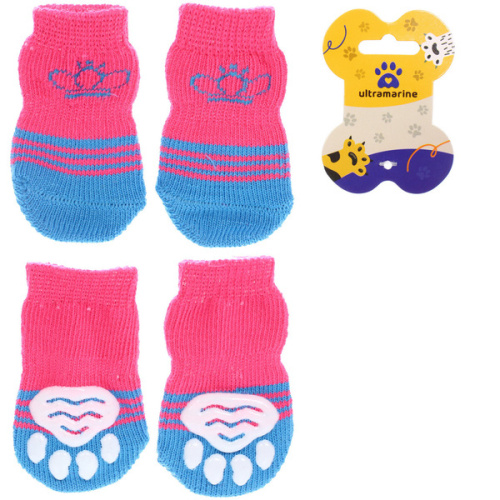 Носочки для животных "LAPUSIK", королева, цвет розовый, размер m, 3см