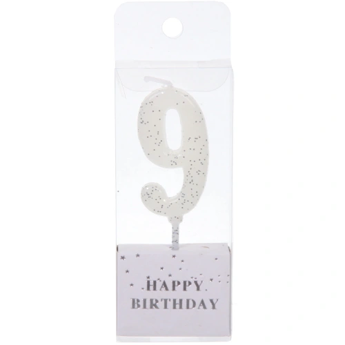 Свеча для торта Цифра Фактура "9" 4,6 см