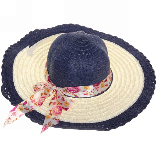 Шляпа женская с широкими полями TiraMiSu- Аврора, микс 3 цвета , р58, ширина полей 12 см_12