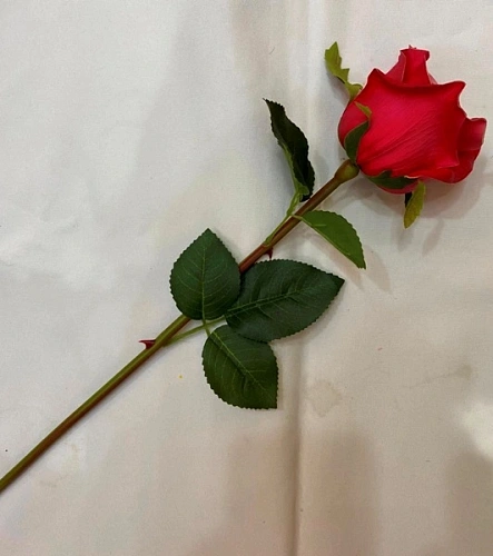 Цветок искусственный "Natur" 50см Роза красная