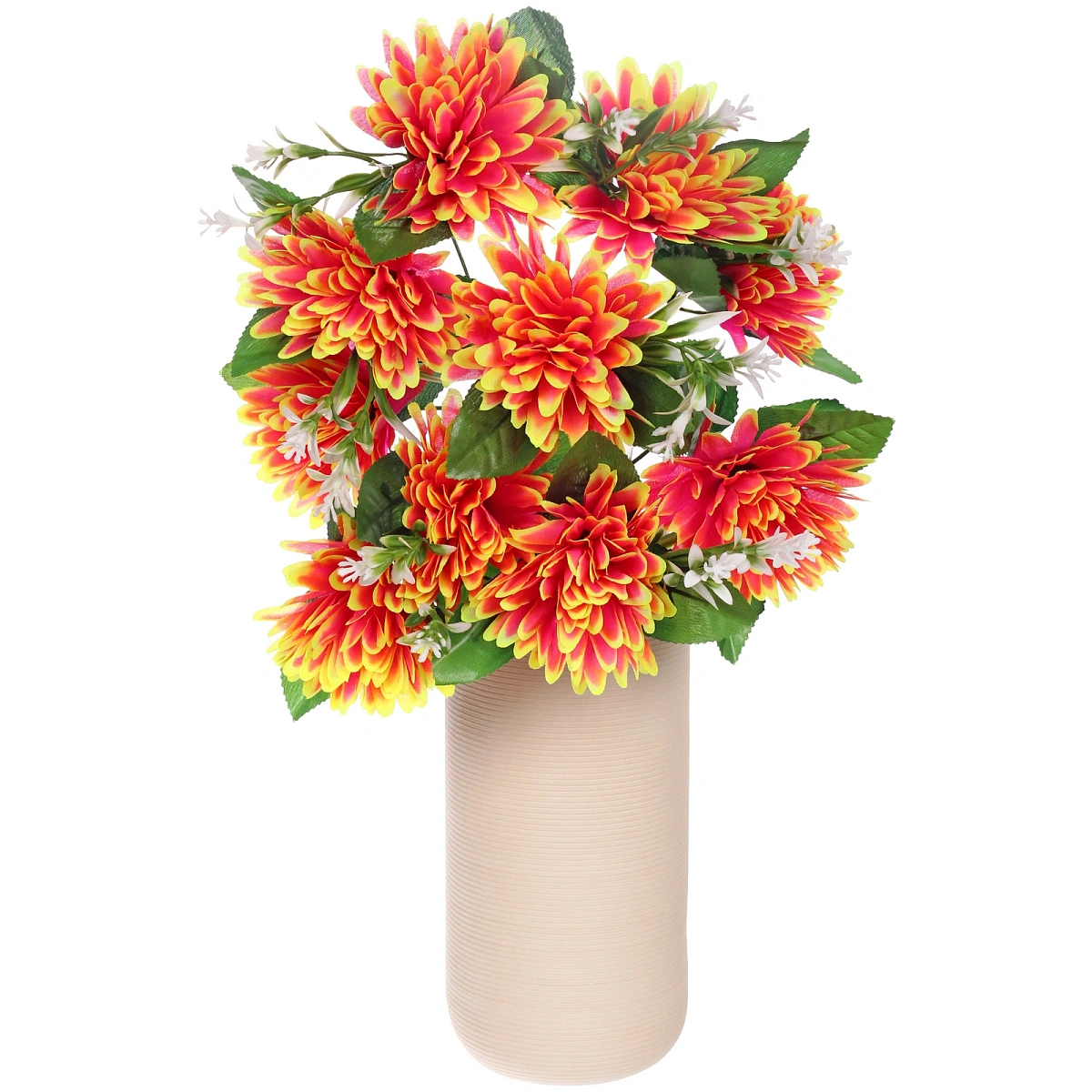 Искусственные цветы "Цветочная мелодия" Хризантемы 43см 10 цветков сиреневый неон